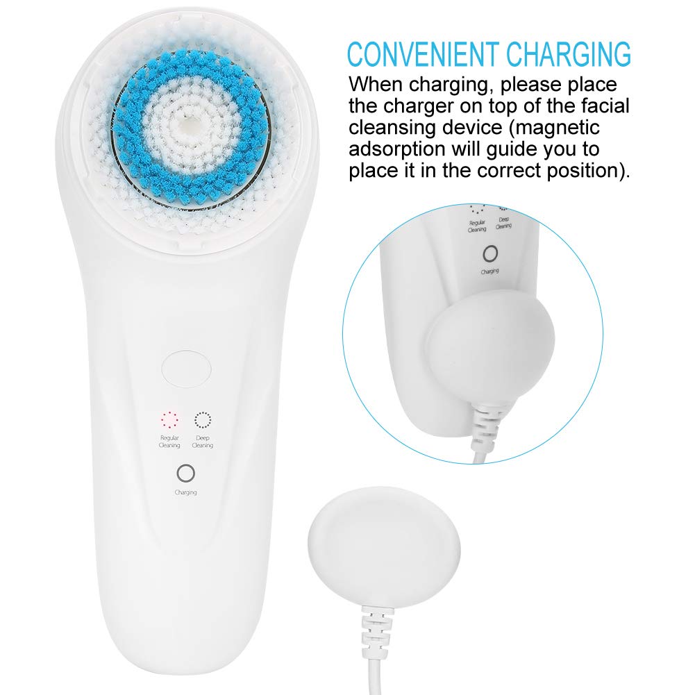 Electric Facial Cleansing Brush, Dual Mode Waterproof Convenient Sonic Micro‑Vibration Massage Fac