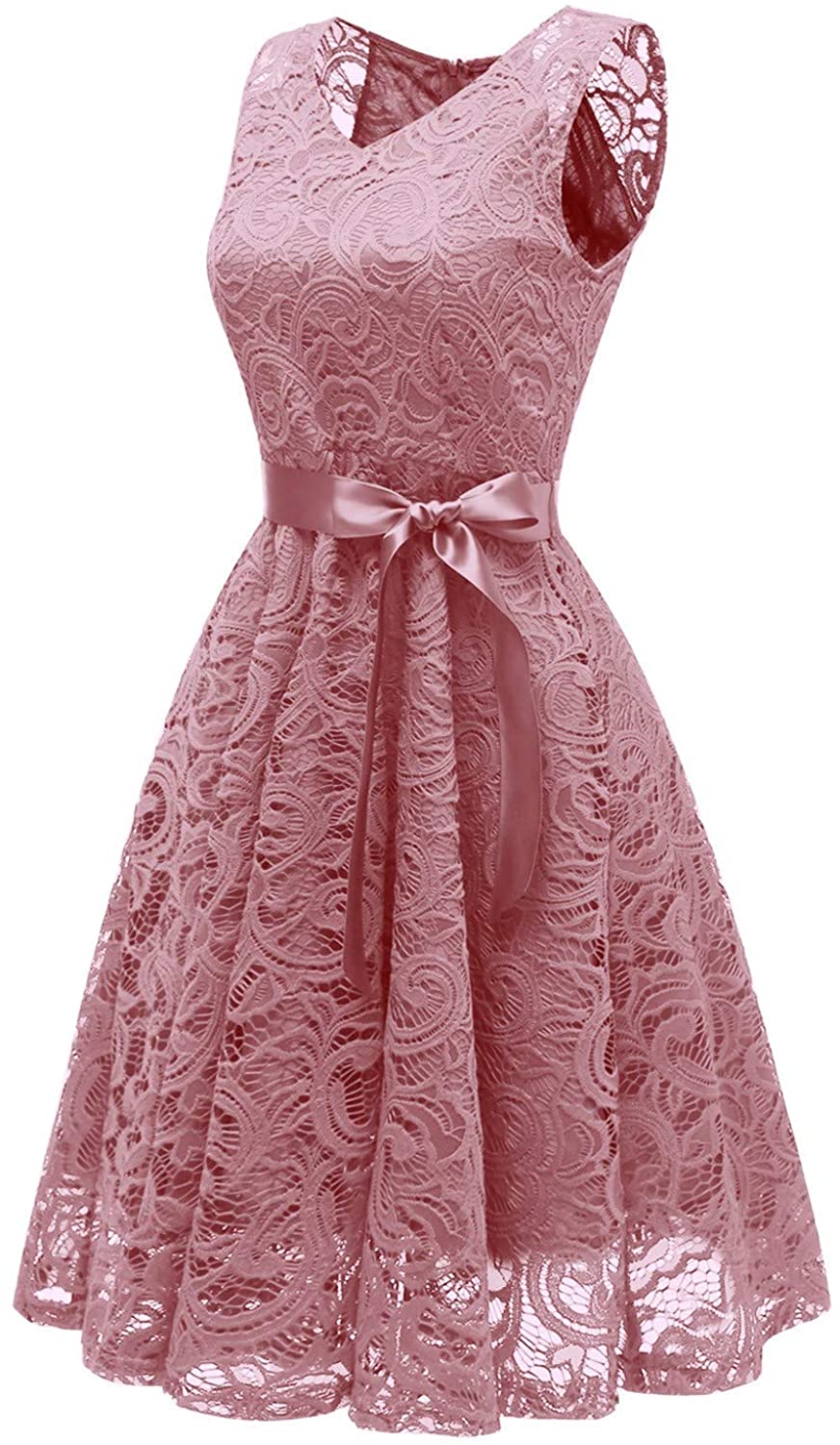 haoricu Women Summer Casual Off Shoulder Short Sleeve Lace Irregular Hem Party Dress