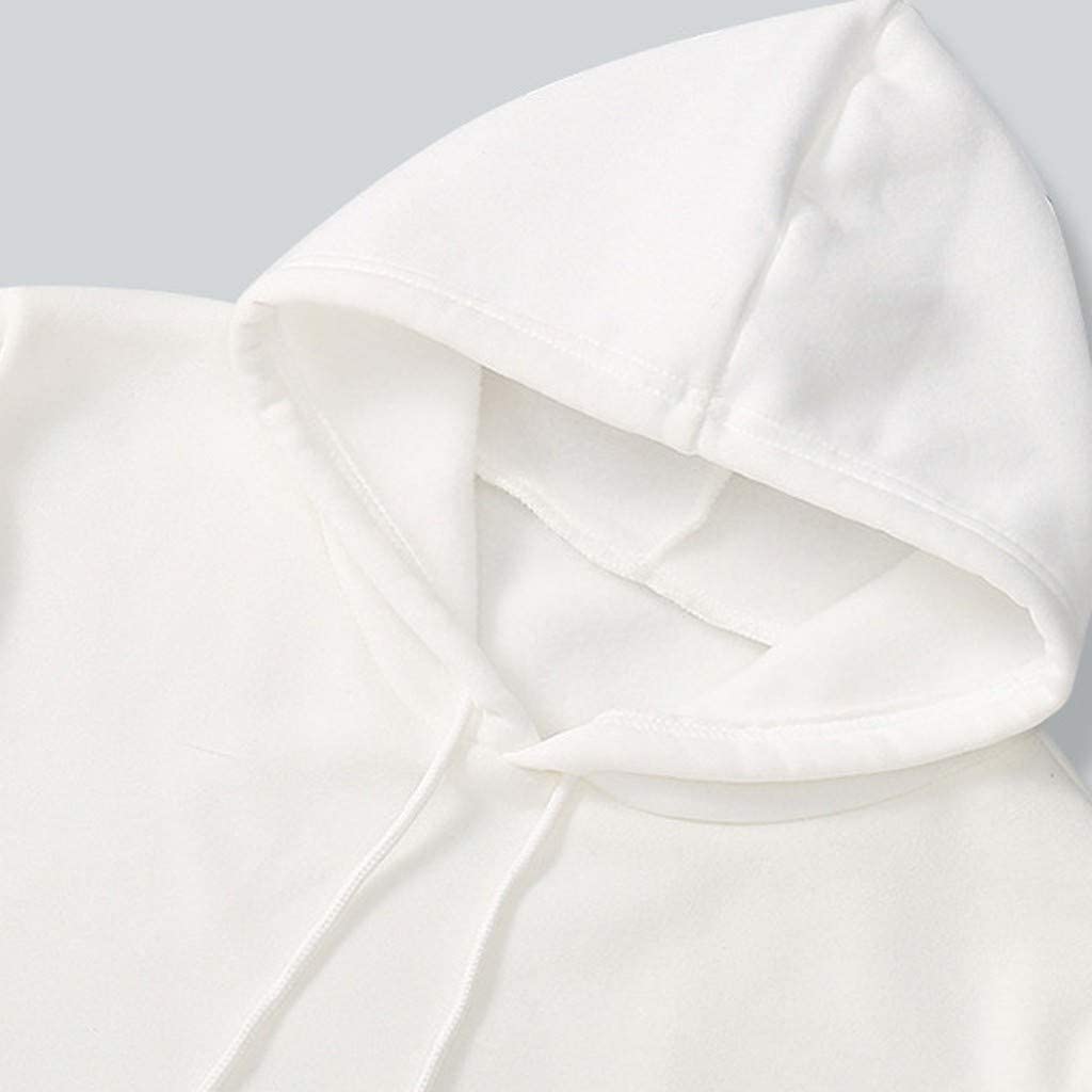 Dosoop Women Long Sleeve Shirt Letter Print Hoodies Drawstring Pocket Sweatshirts Sports Pullover Bl