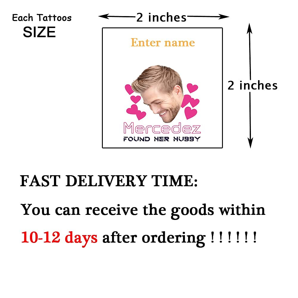 kullder 30pcs Bachelorette Party Tattoos, Custom the Groom Face Tattoos, Wedding Party Decorations,