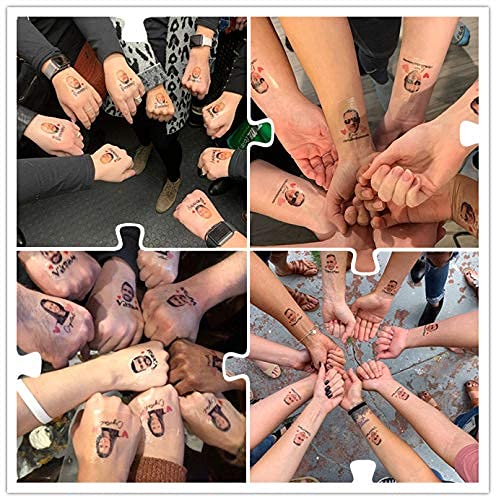 kullder 30pcs Bachelorette Party Tattoos, Custom the Groom Face Tattoos, Wedding Party Decorations,