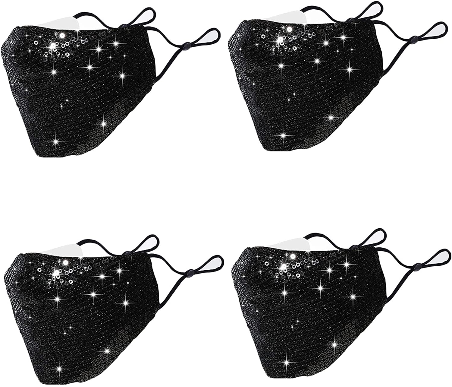 Halloween Christmas Masquerade Mask for Women Bling Sequins Fashion Party Face Mask for Girls