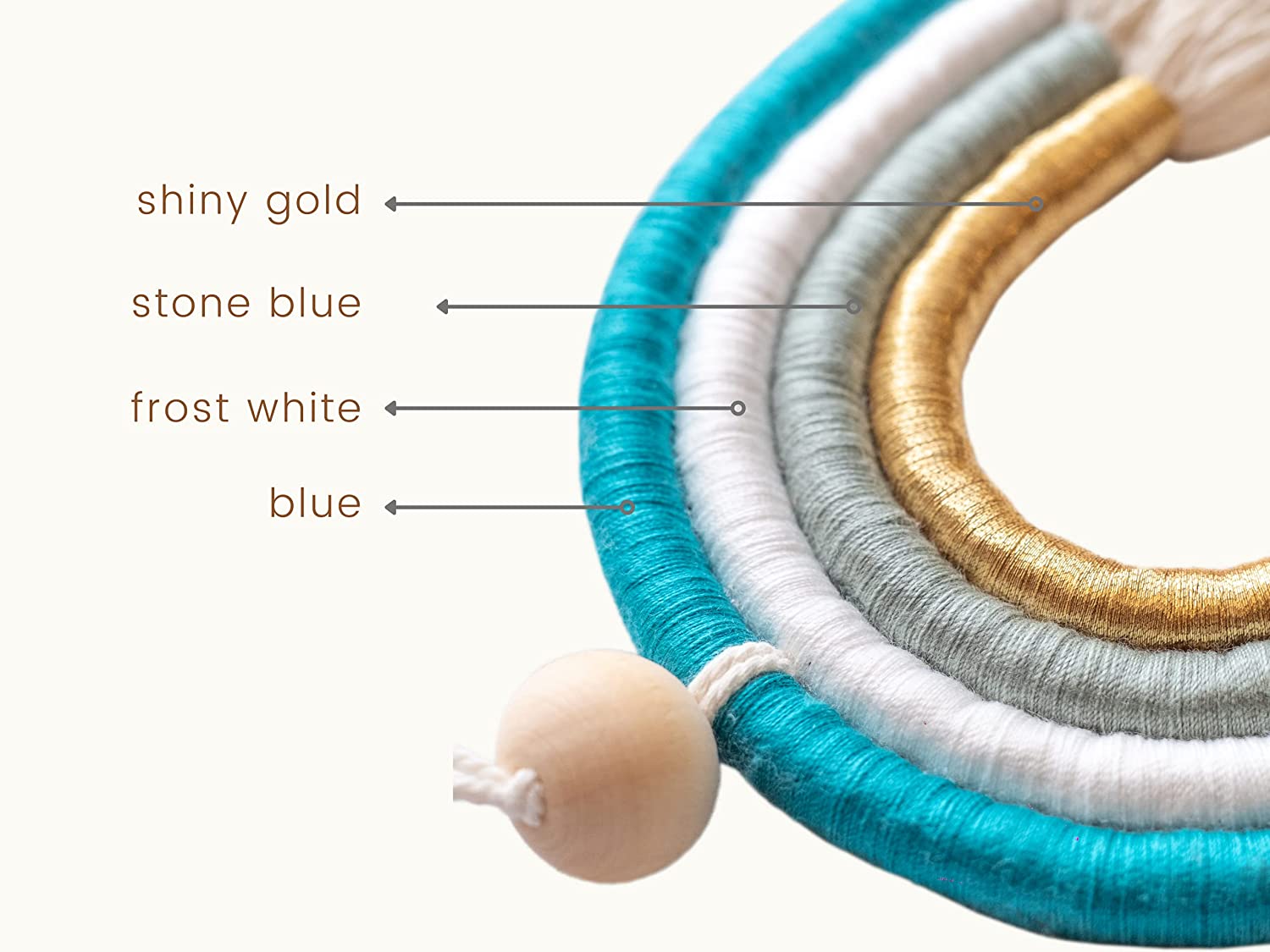 Mila Millie Macrame Wall Hanging | Handmade Woven Tassel Ornament for Home or Nursery Baby Kids Room