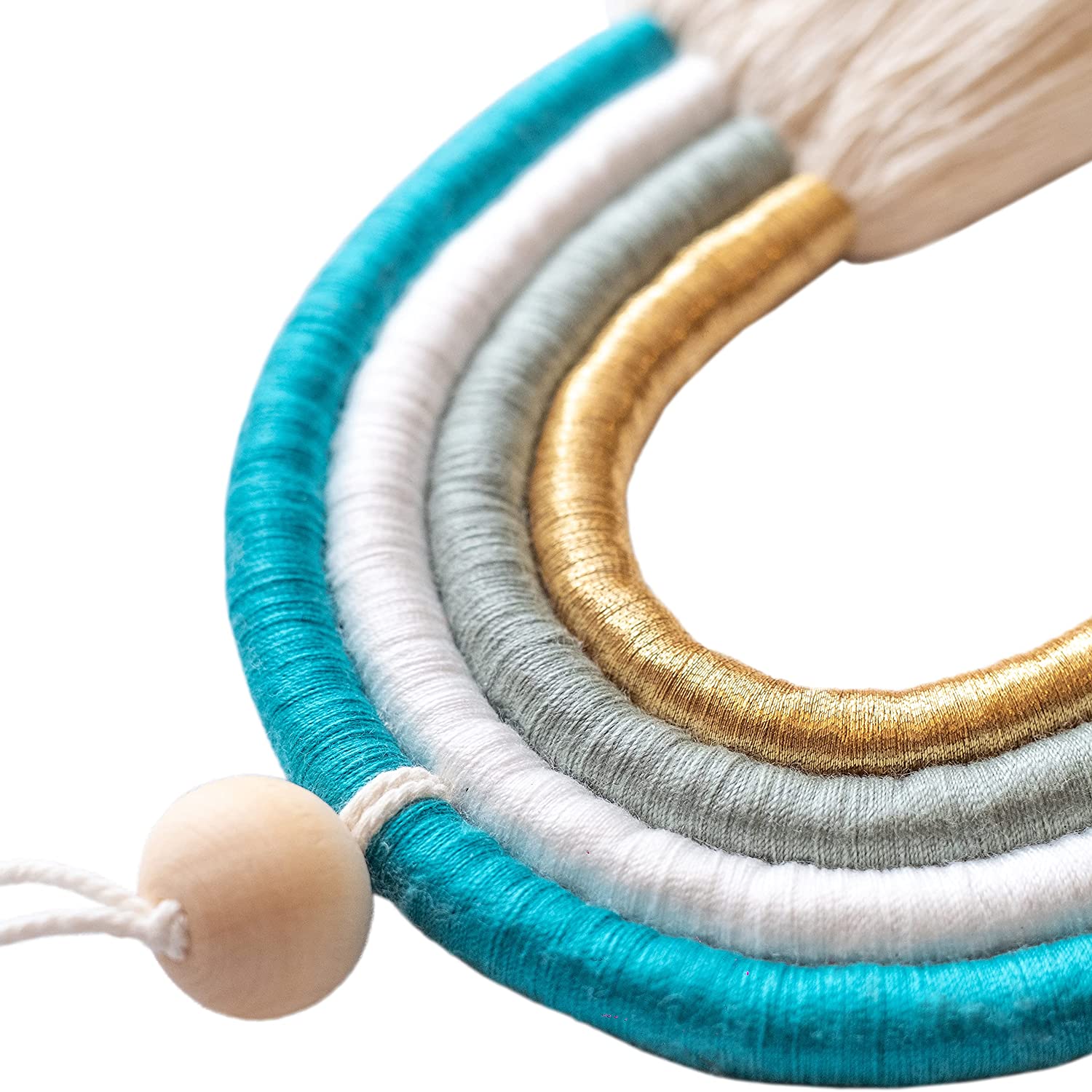 Mila Millie Macrame Wall Hanging | Handmade Woven Tassel Ornament for Home or Nursery Baby Kids Room