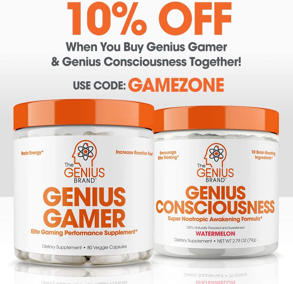 Genius Gamer - Elite Gaming Nootropic | Focus & Brain Booster Supplement - Boost Mental Clarity, Rea
