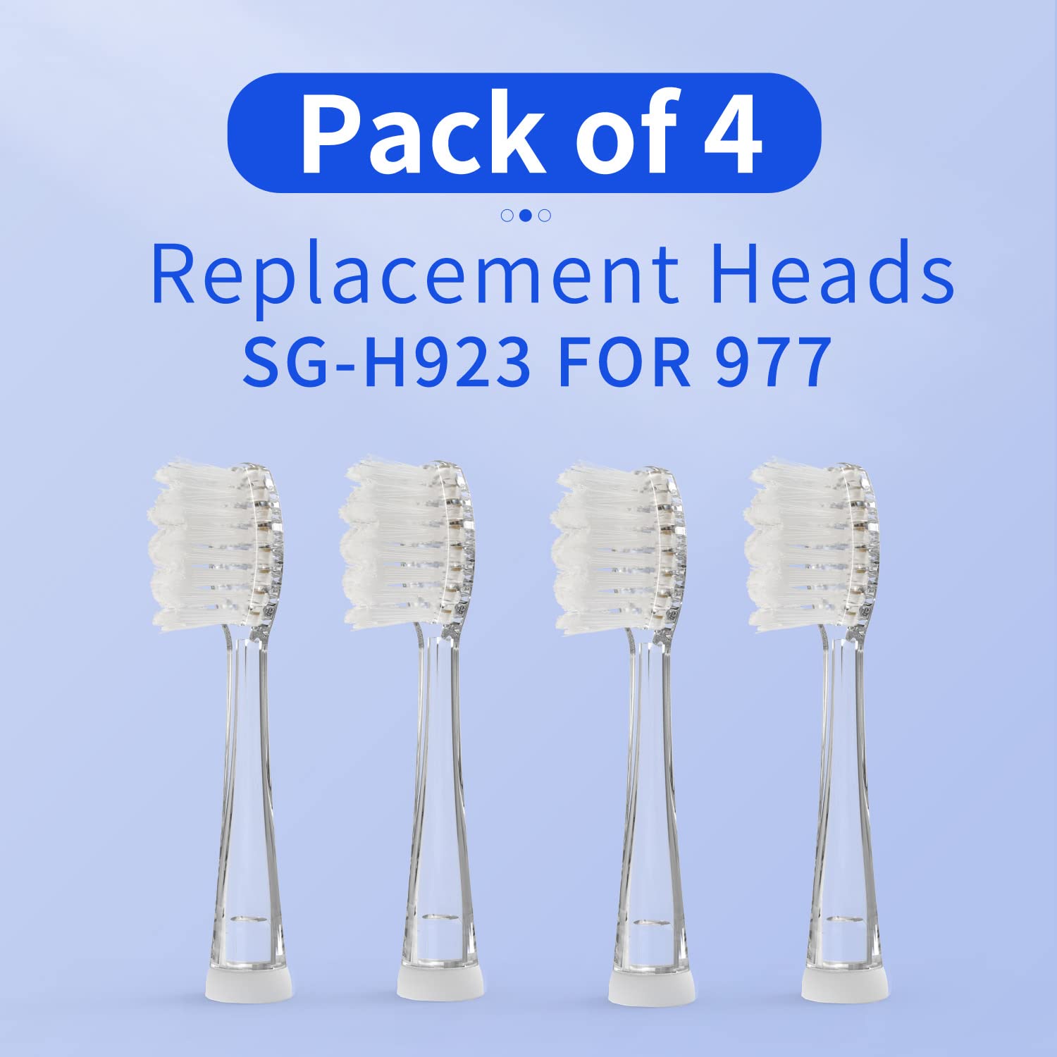 Seago Baby/Kids Electric Toothbrush Replacement Heads SG-923 for 977 - Pack of 4