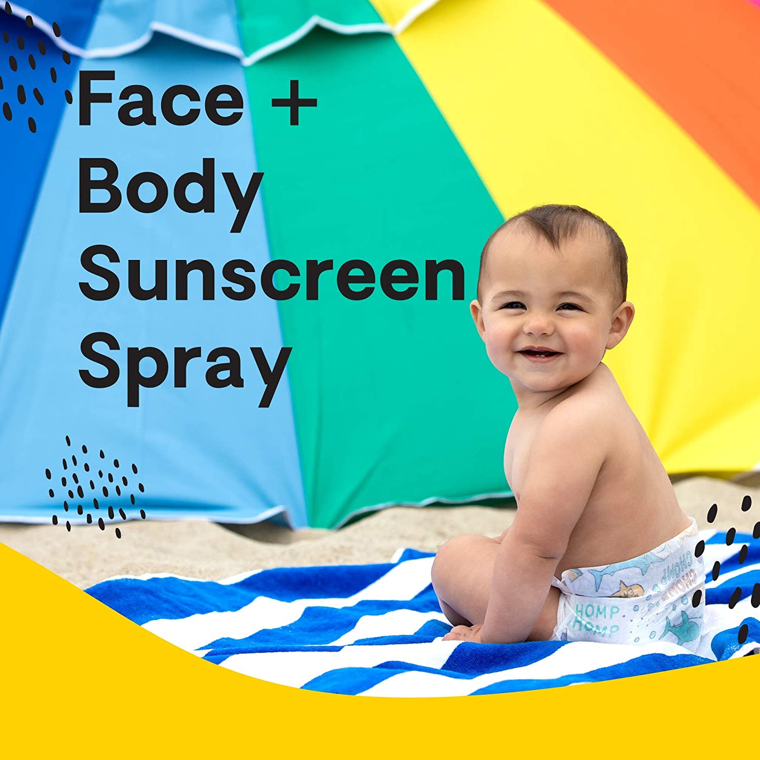 Hello Bello Sunscreen Mineral Spray with Zinc Oxide - 30 SPF Broad Spectrum UVA/UVB Protection - Wat