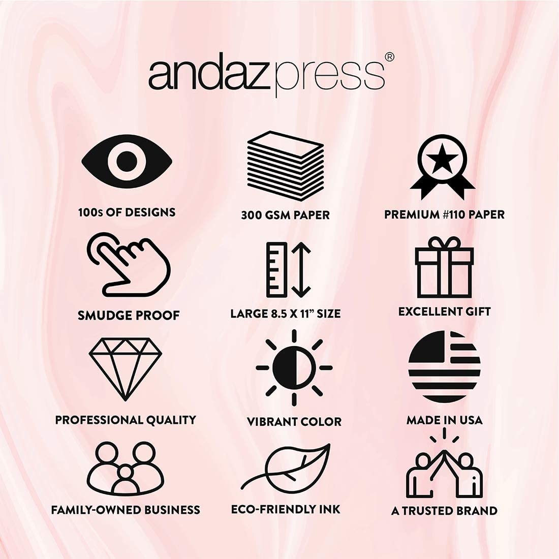 Andaz Press Wedding Party Signs, Faux Rose Gold Glitter with Florals, 8.5x11-inch, Build Your Own Mi