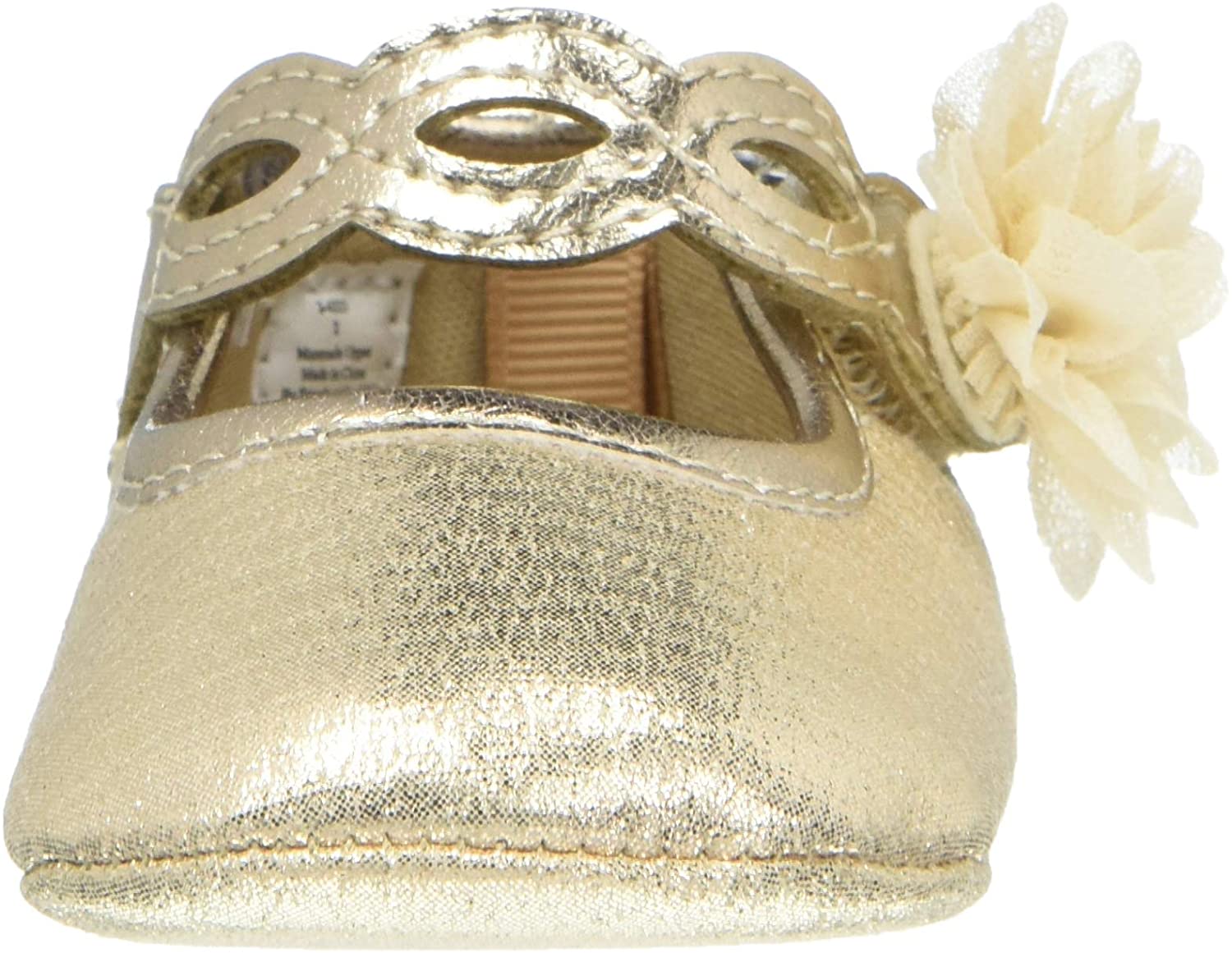 Baby Deer Unisex-Child Shimmer Mary Jane W/Flower Flat