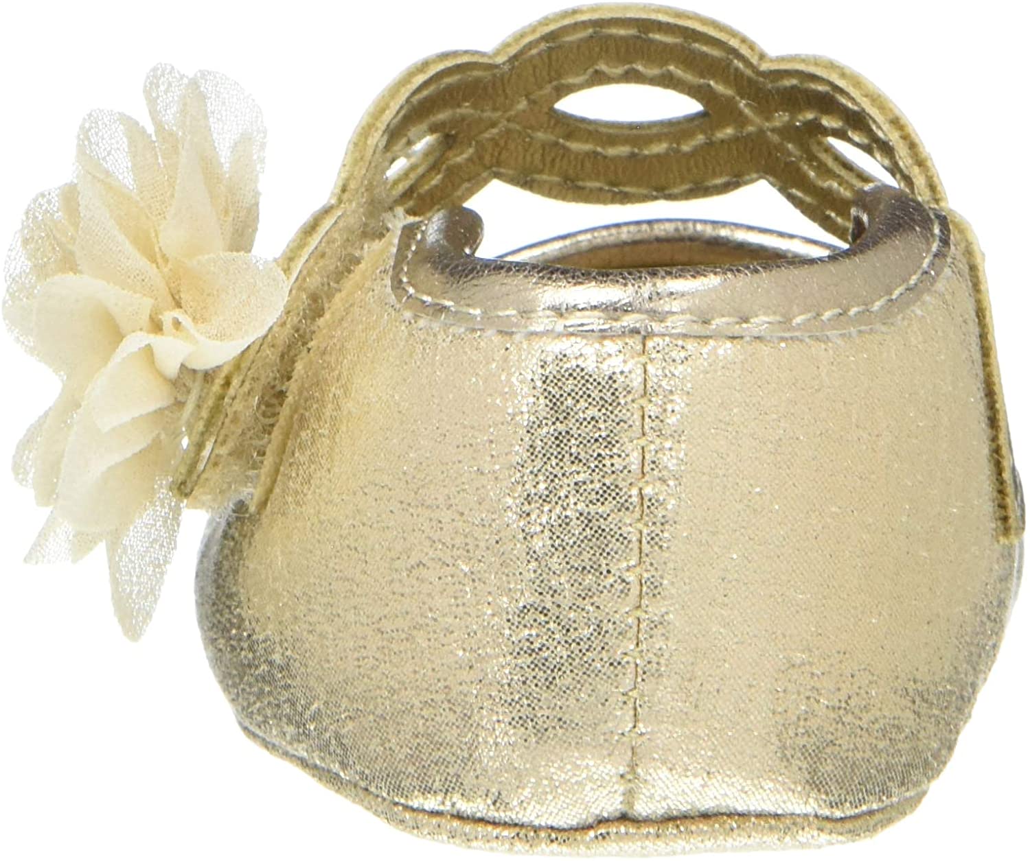 Baby Deer Unisex-Child Shimmer Mary Jane W/Flower Flat