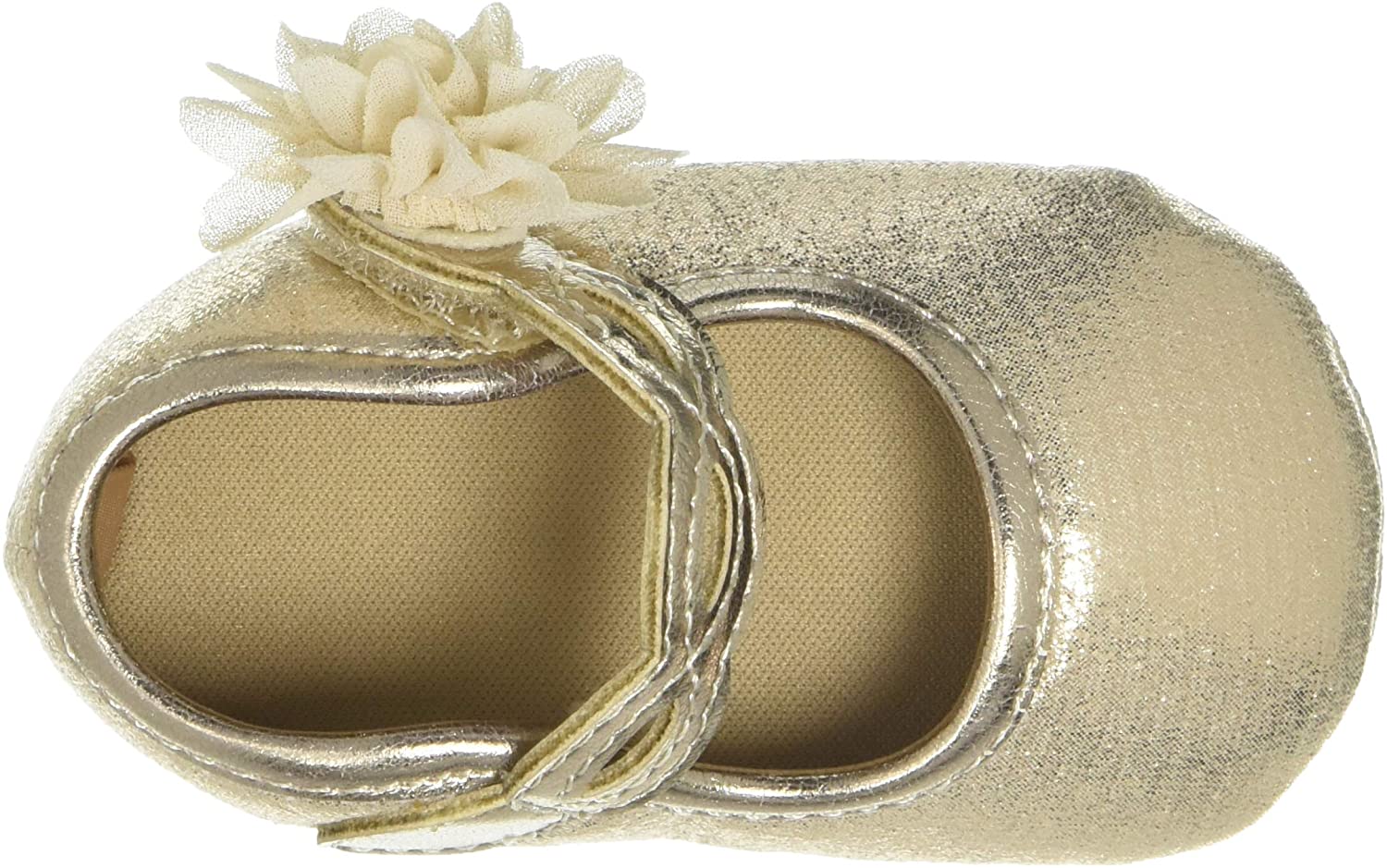 Baby Deer Unisex-Child Shimmer Mary Jane W/Flower Flat