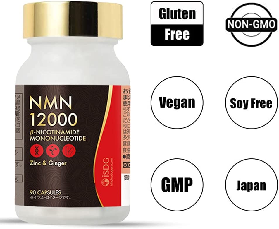 ISDG NMN Stabilized Form 12000mg Supplement, 99.9% Highly Purified Nicotinamide Mononucleotide NAD+ 