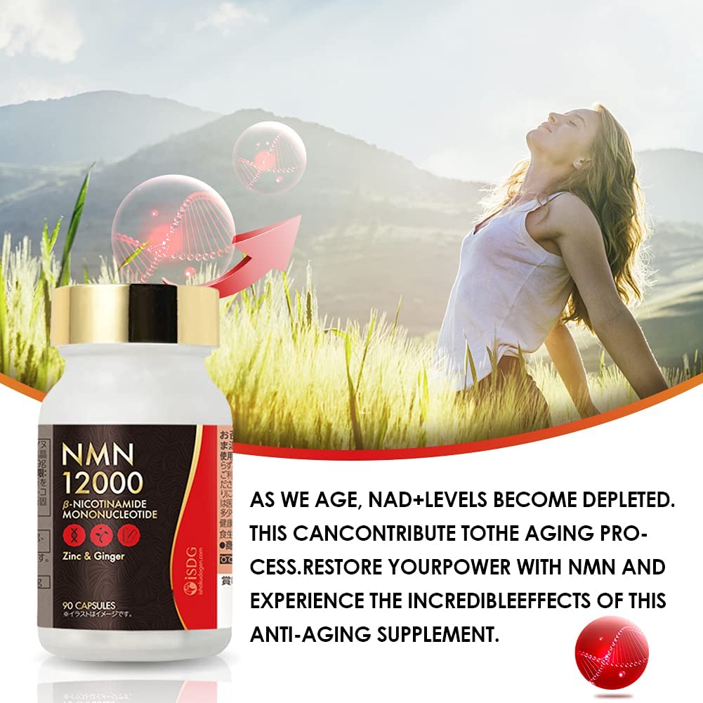 ISDG NMN Stabilized Form 12000mg Supplement, 99.9% Highly Purified Nicotinamide Mononucleotide NAD+ 