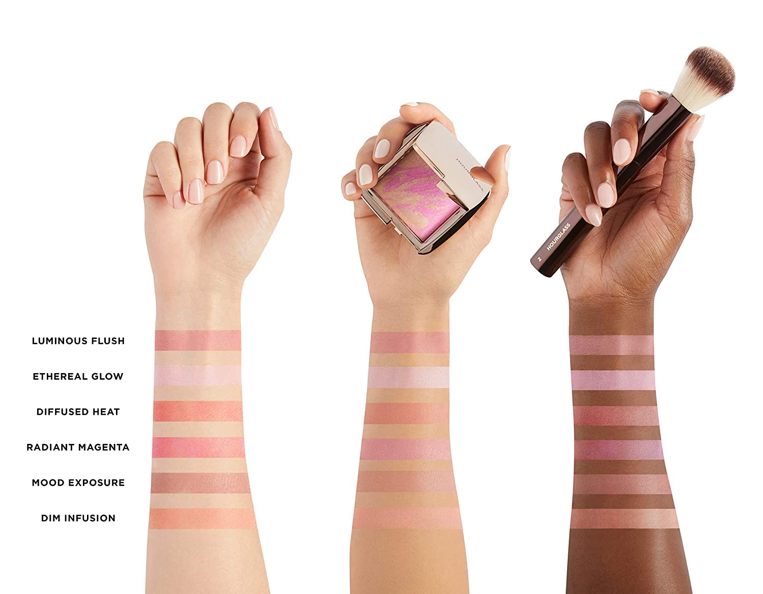 Hourglass Ambient Lighting Blush in Incandescent Electra. Vibrant Powder Highlighting Blush. Vegan a