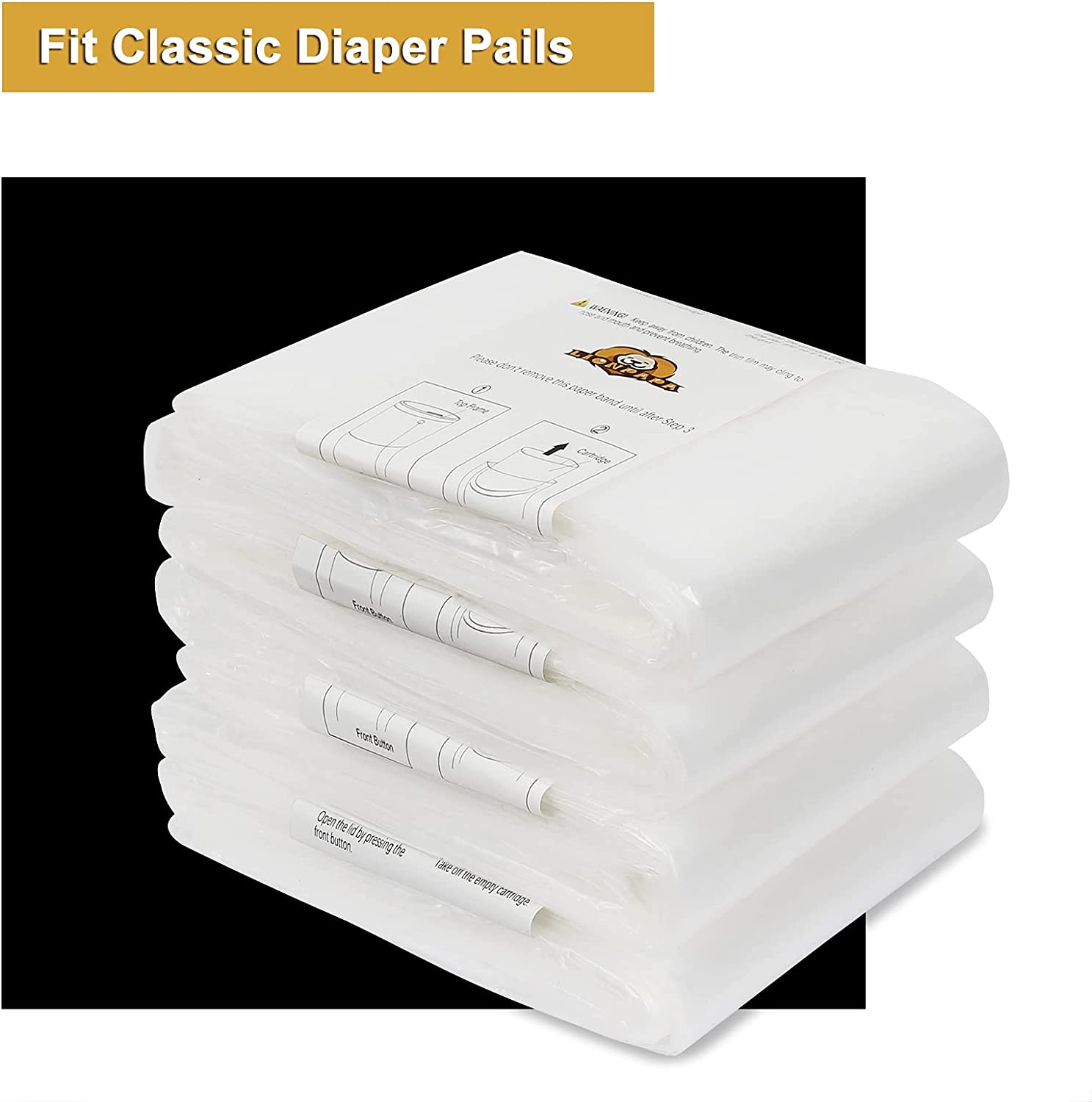 Diaper Pail Refills Fit Dekor Classic Diaper Pails Powder Scent