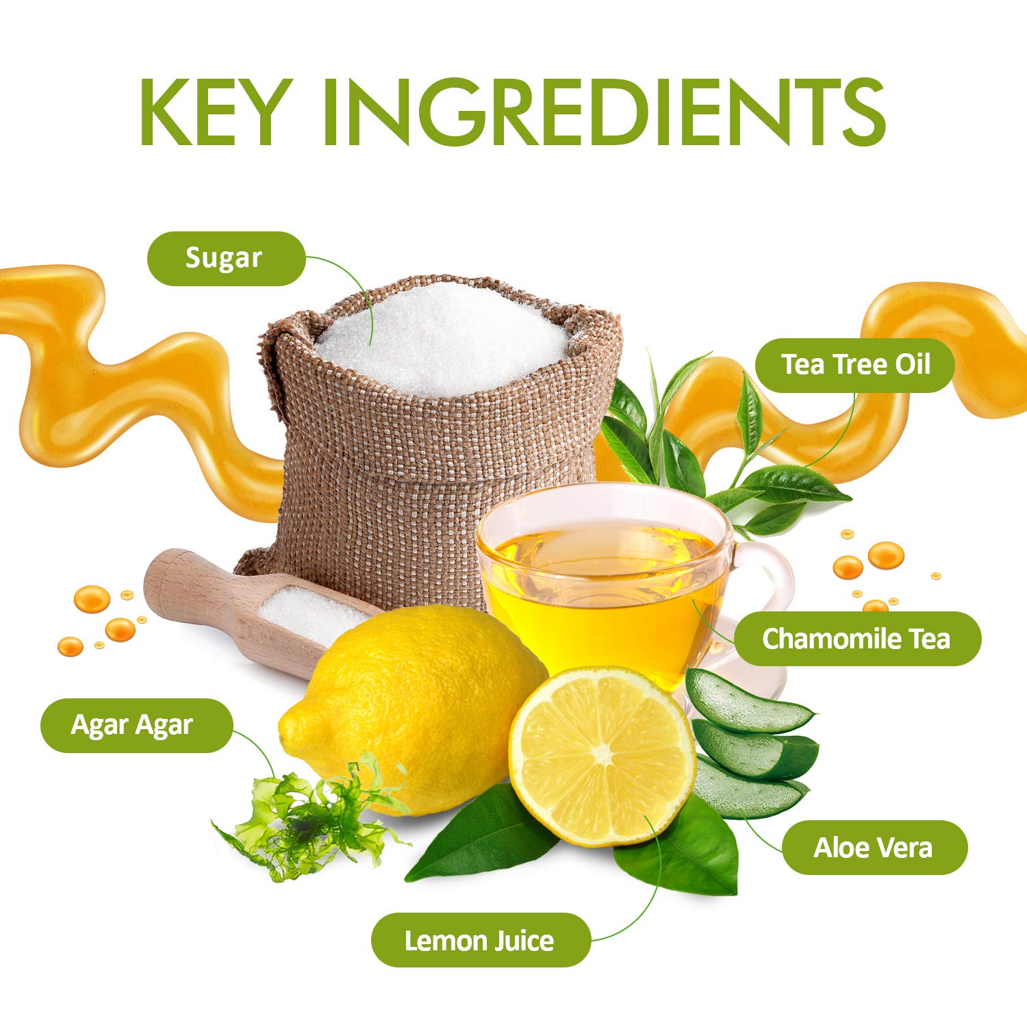 MOOM Organic Travel Wax Kit with Aloe, Tea Tree Oil & Chamomile for Face - Natural Sugar Waxing Glaz