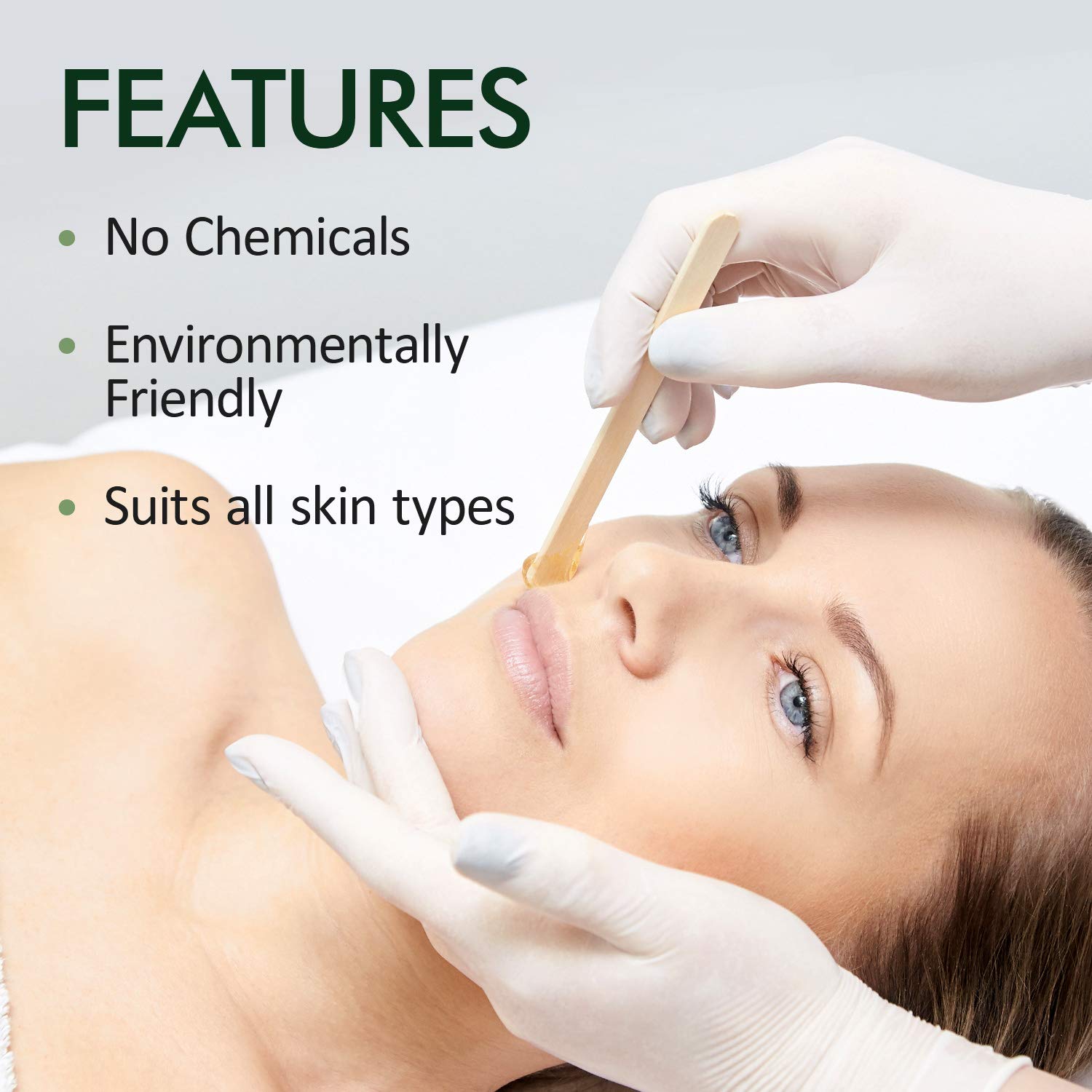 MOOM Organic Travel Wax Kit with Aloe, Tea Tree Oil & Chamomile for Face - Natural Sugar Waxing Glaz