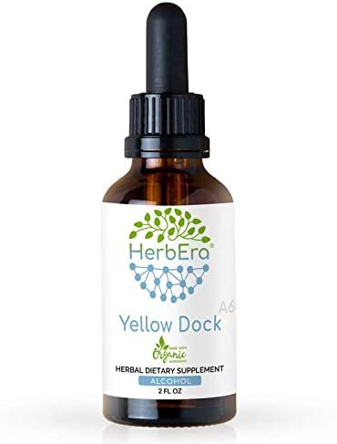 Yellow Dock A60 Alcohol Herbal Extract Tincture, Yellow Dock (Rumex Crispus) Dried Root (2 fl oz)