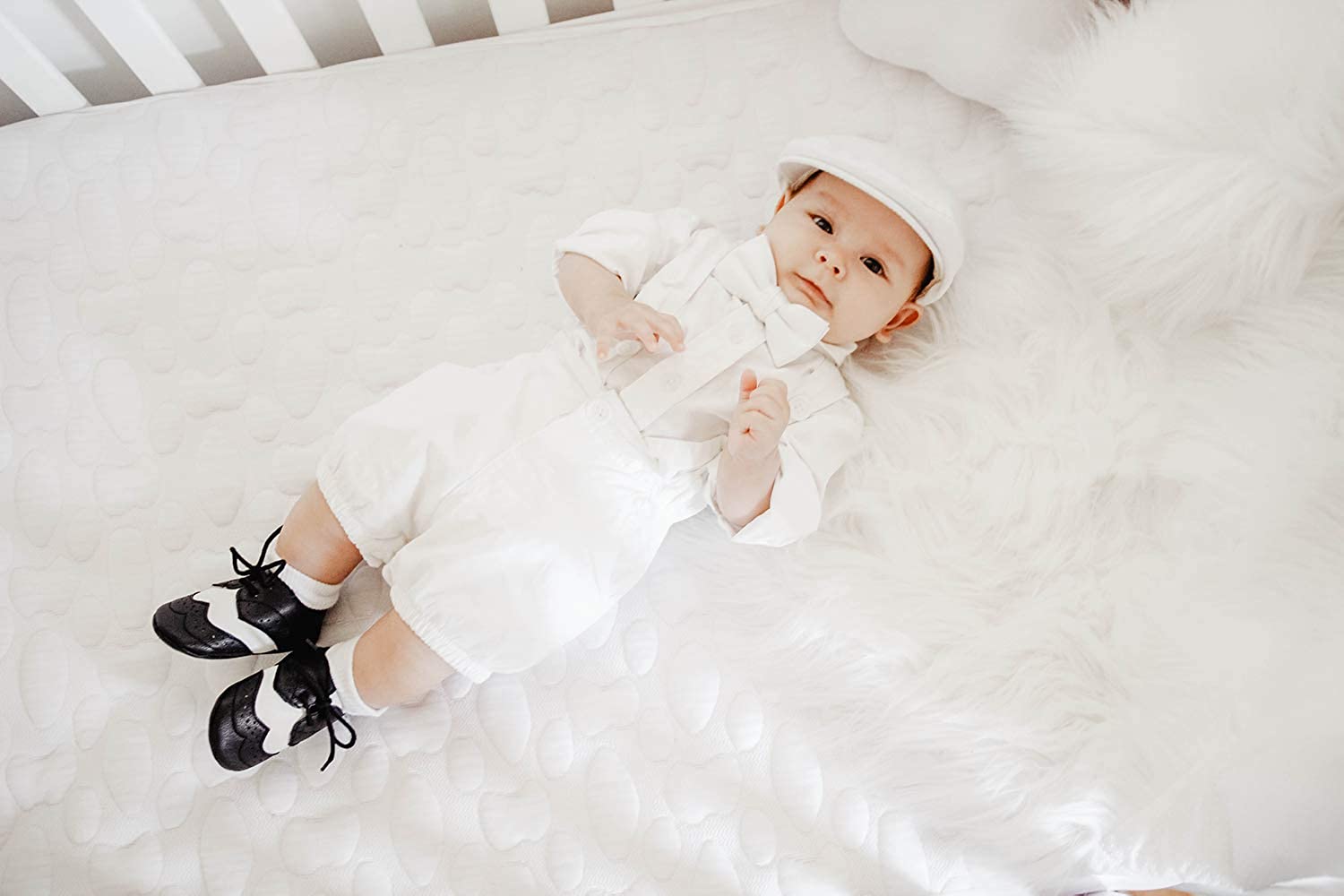 Born to Love Scally Cap White Baptism Christening Baby Jeff Driver Cap