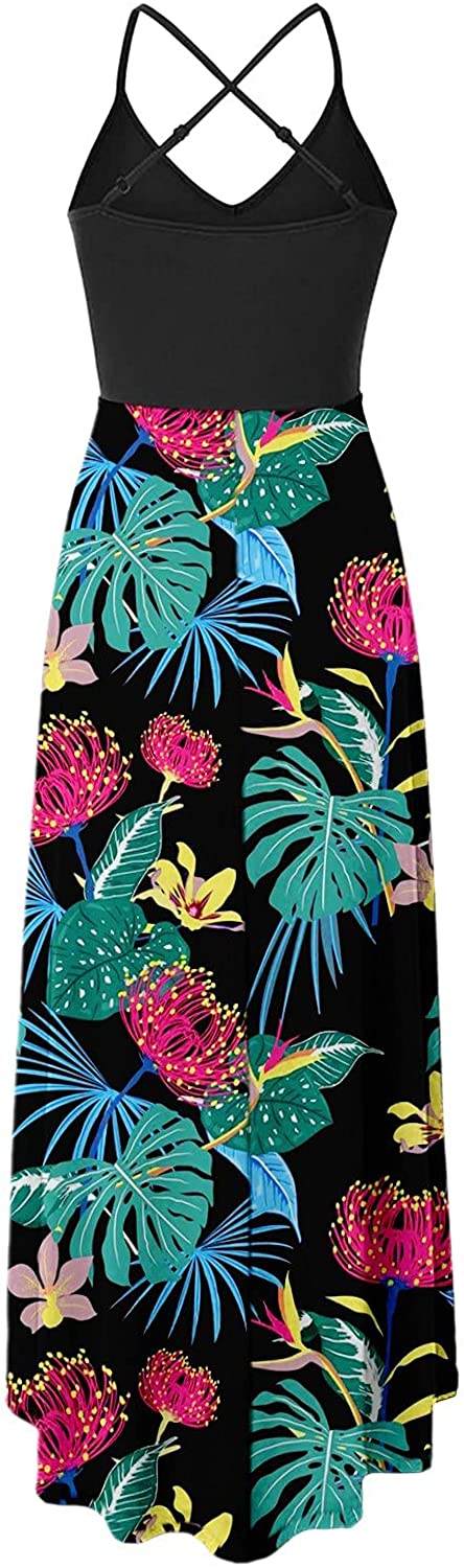 WYTong Women Sexy V-Neck Elegant Party Dress Irregular Hem Prints Long Party Dress Spaghetti Strap D