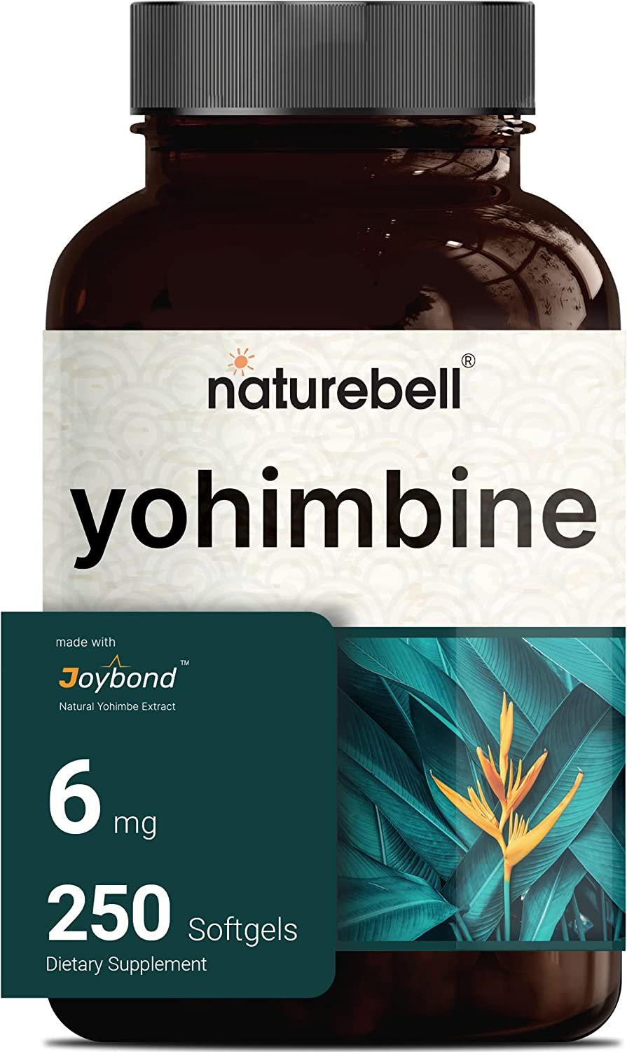 Naturebell Yohimbine HCL 6mg, 250 Softgels, Joybond* - Ultra Strength Yohimbine Bark Extract Supplem