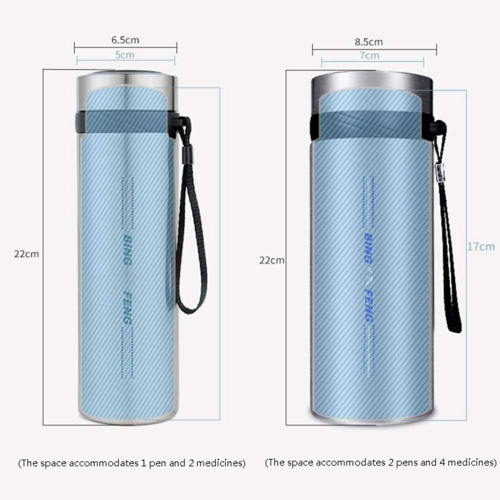 JIN Reusable Insulin Cooler Cup Travel Case Insulin Cooling Case Keep Cooling 30 Hours Thermostat Dr