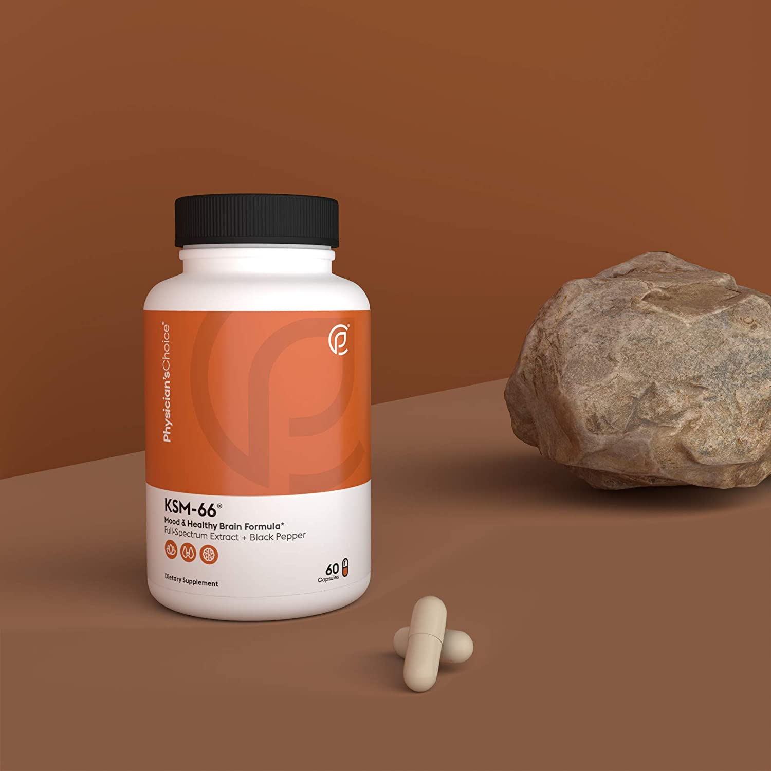 KSM-66 Ashwagandha Root Powder Extract, High Potency 5% Withanolides, 1000mg of Clinically Studied K