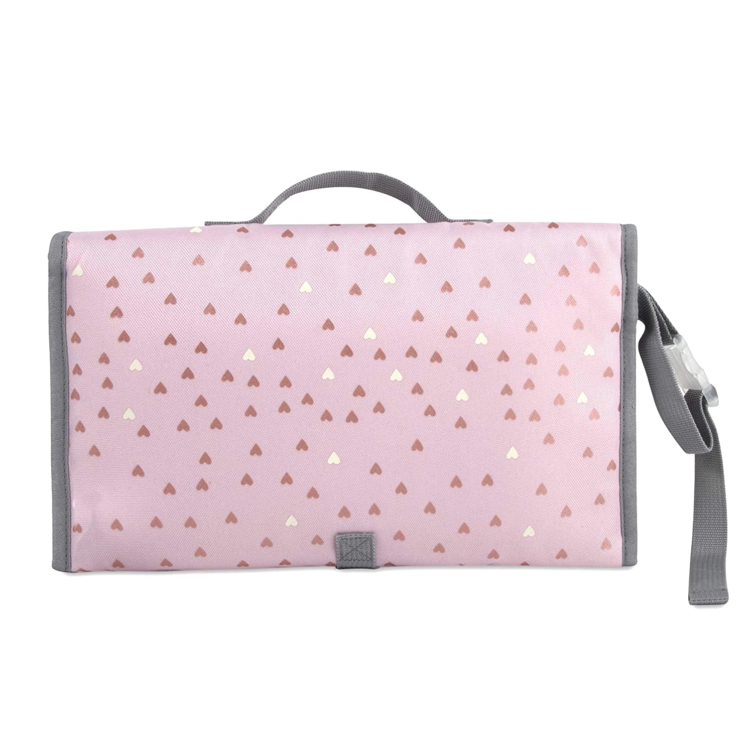 Portable Diaper Changing Pad Station Waterproof for Baby Girl, Boy with Padded Head Rest, Wipes Disp