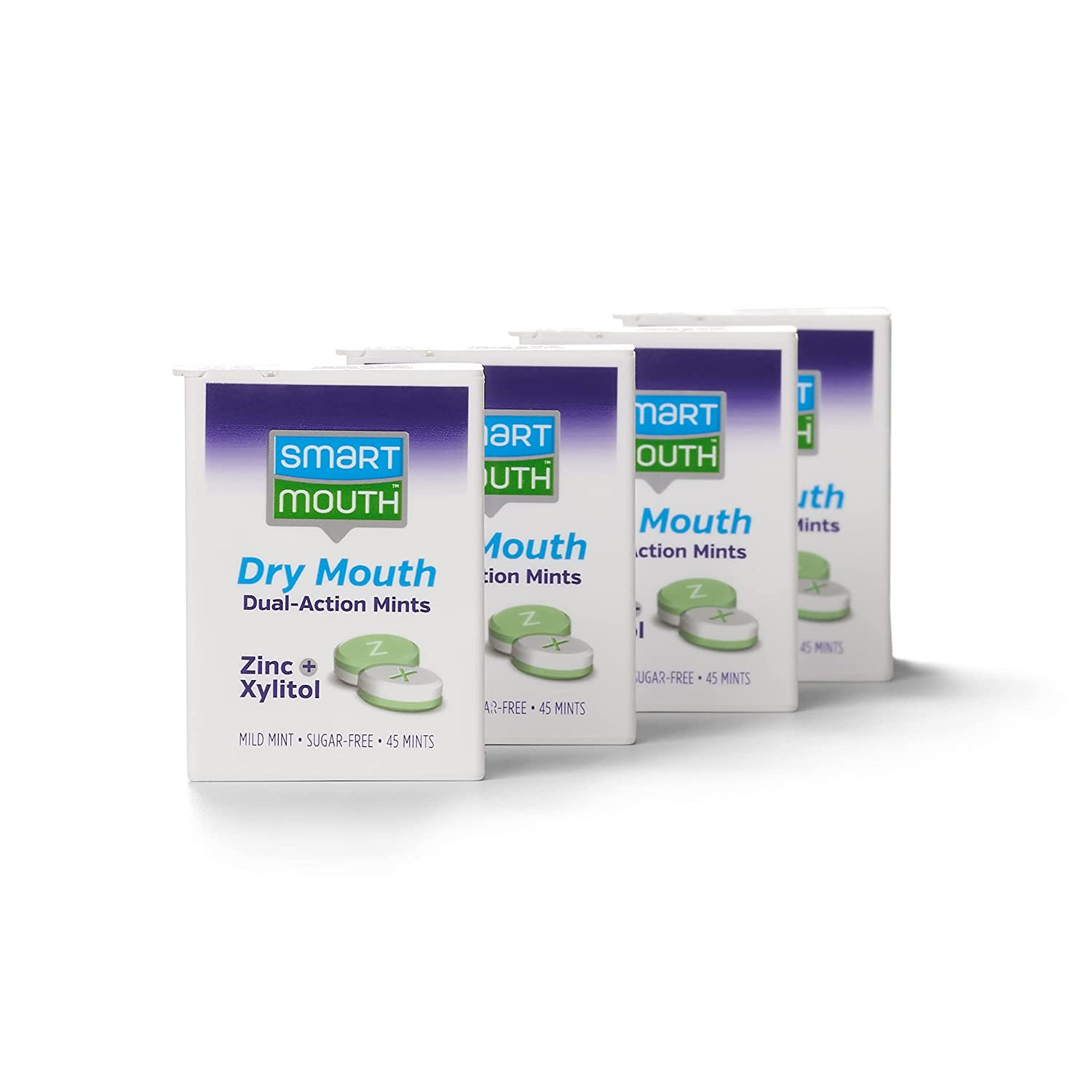 SmartMouth Dry Mouth Relief Mints with SmartZinc, Moisturizes and
