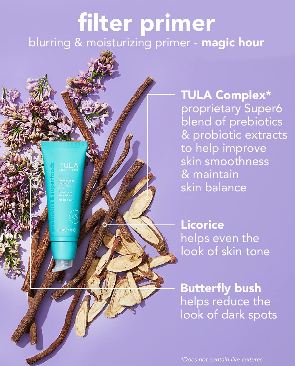 TULA Skin Care Supersize Filter Primer Blurring & Moisturizing Primer | Prime, Blur, Even Out & Prot
