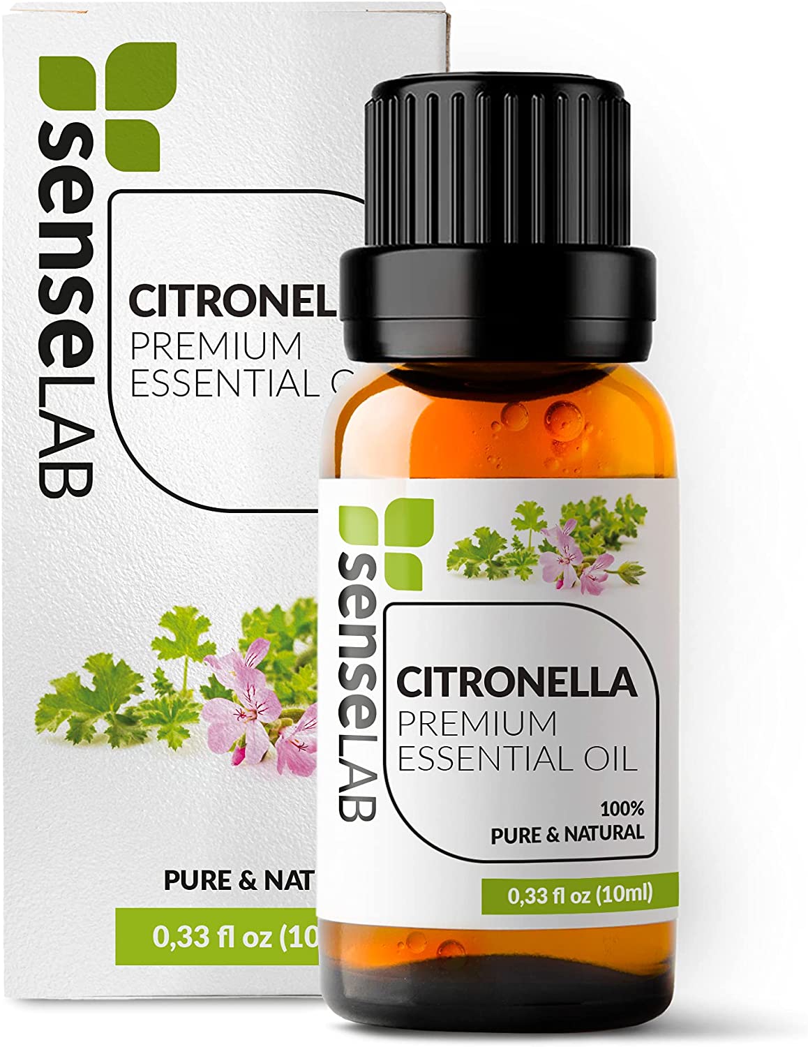 SenseLAB Citronella Essential Oil - 100 % Pure Extract Citronella Oil Therapeutic Grade - Outdoor Pr