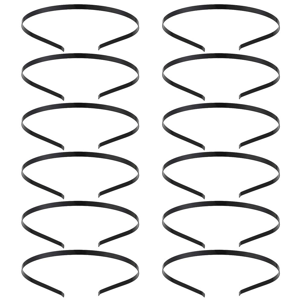 Hair Headbands for Women,No Slip Solid Metal Headband for Girl Ladies Hair Accessories Jewelry Black