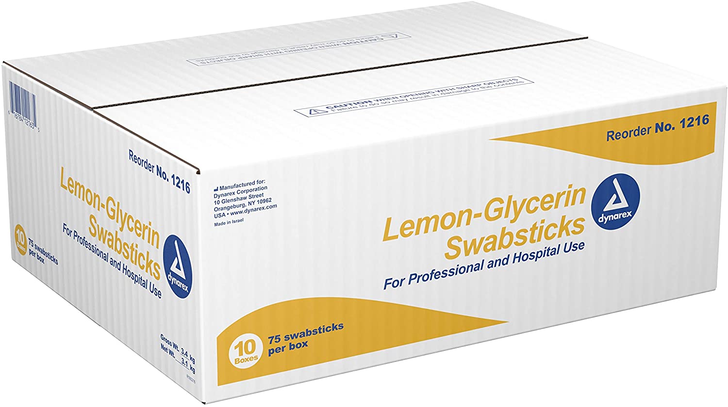 Lemon-Glycerin Swabsticks Case of 750