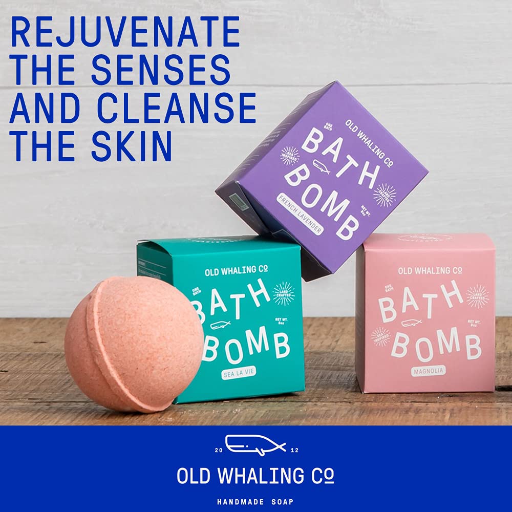 Old Whaling Co | Coastal Calm Bath Bomb | Soothing Fizz | Moisturize, Cleanse Skin | Calming Soak | 