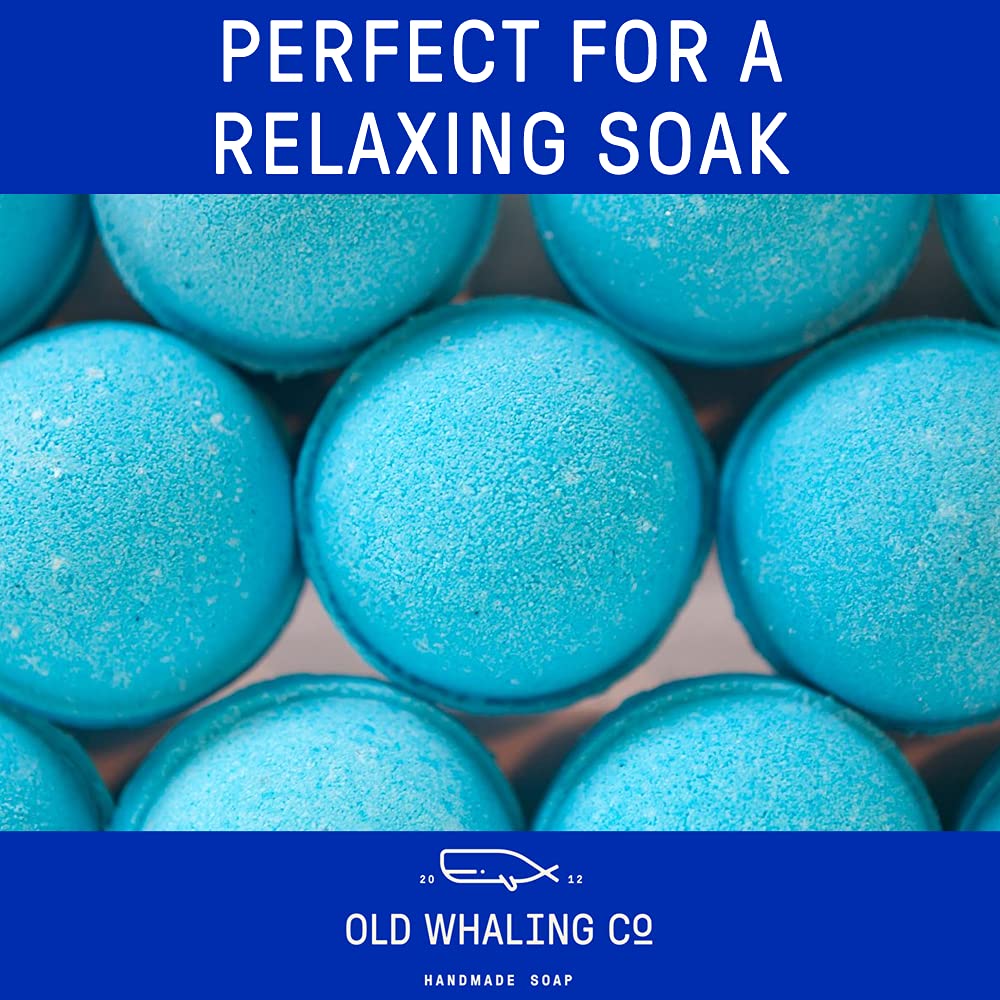 Old Whaling Co | Coastal Calm Bath Bomb | Soothing Fizz | Moisturize, Cleanse Skin | Calming Soak | 