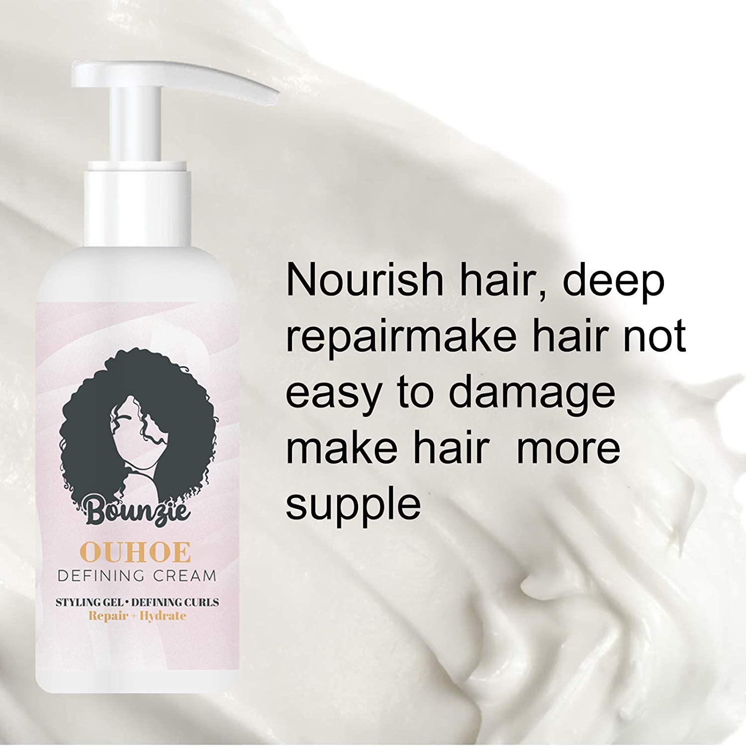 Bounzie Curl Boost Defining Cream Elastin Curly Hair Moisturizing Styling Repair Curling Essence Hai