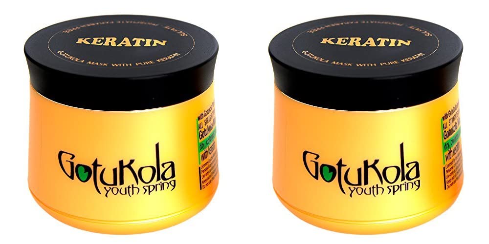 Gotukola Keratin Restorative Hair Mask 500ml 16.9fl.oz by Gotukola (Two Pack)