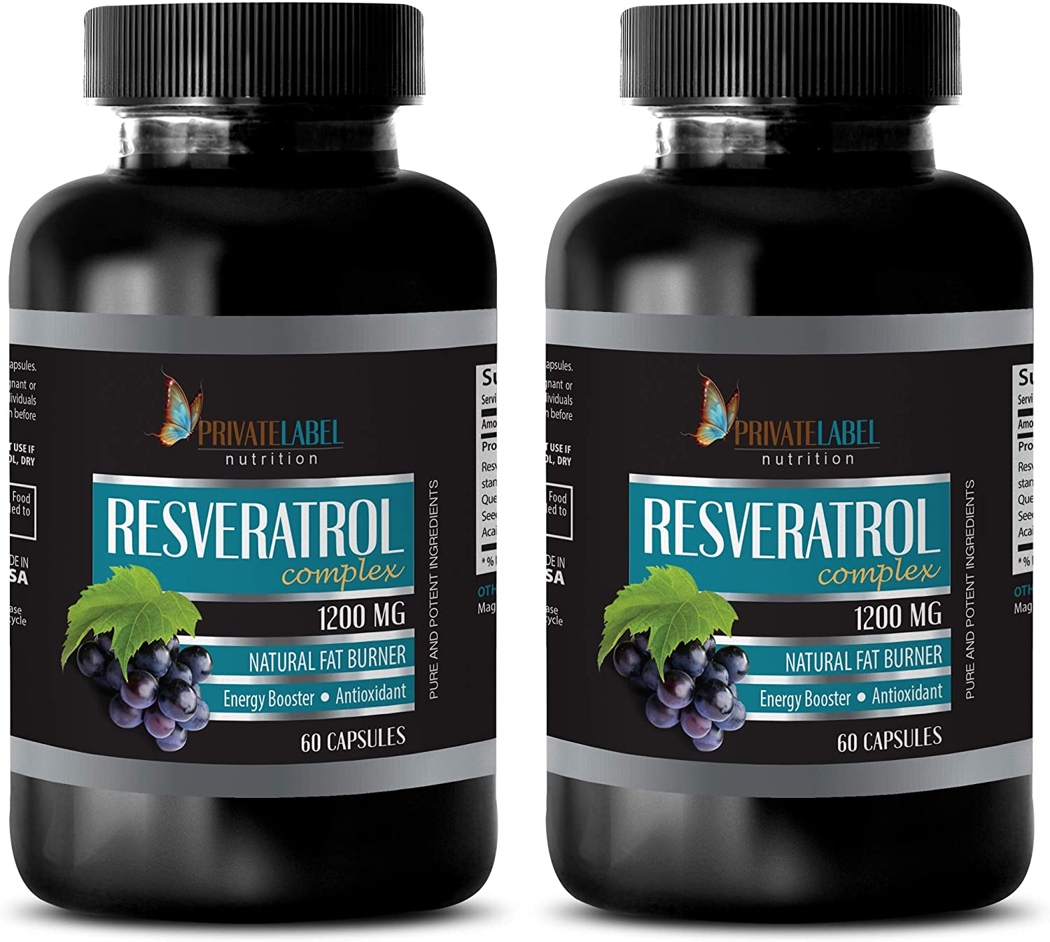 Anti inflammatory Supplement - RESVERATROL Complex 1200 MG - Pure and Potent Ingredients - resveratr