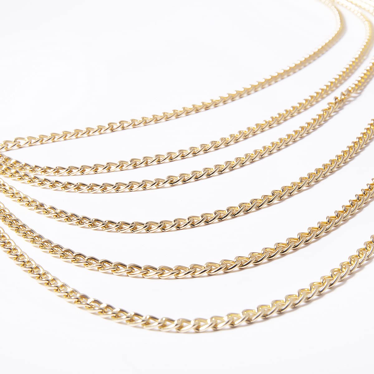 Jovono Boho Layered Belly Chain Gold Tassel Bikini Body Chain Waist Chain for Women and Girls