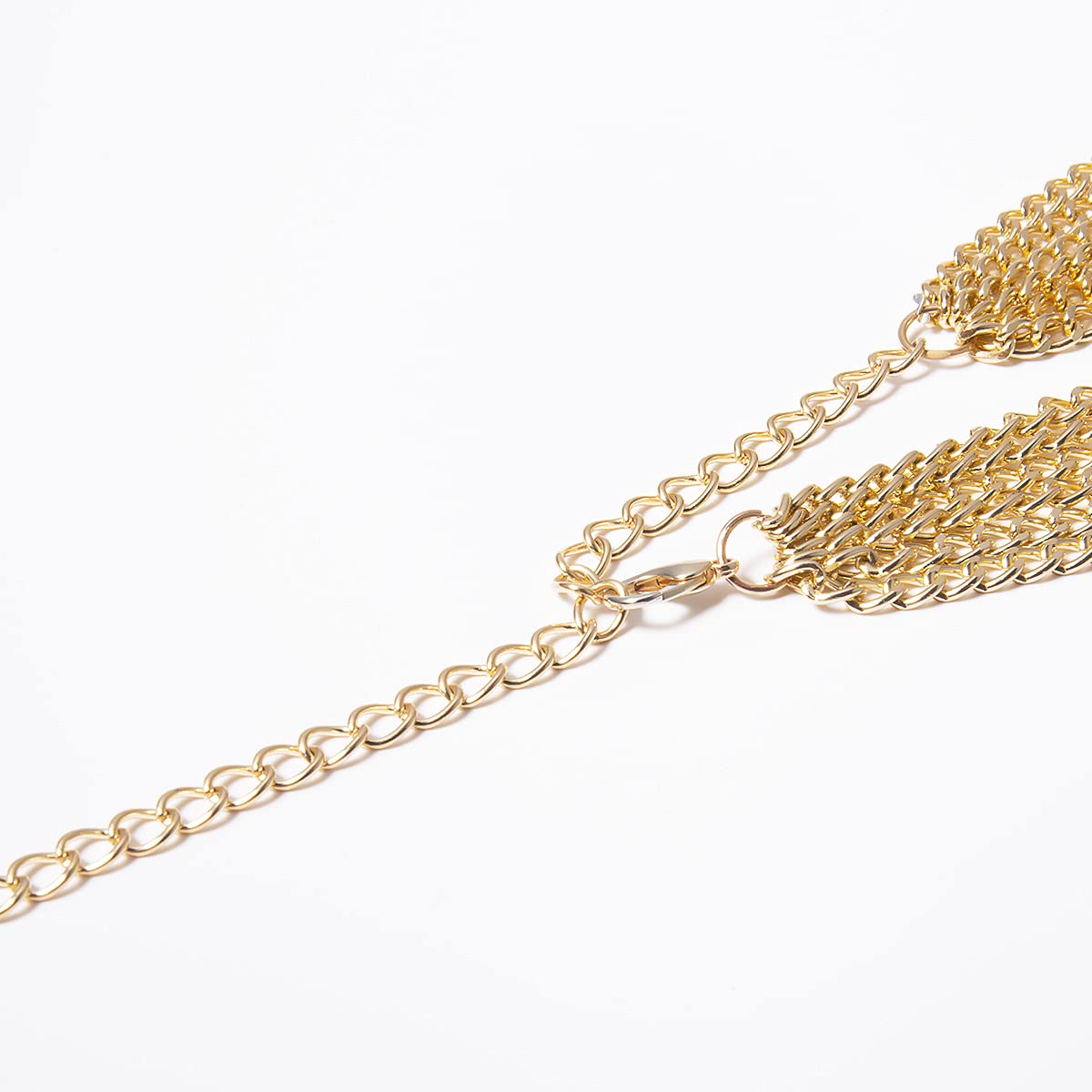 Jovono Boho Layered Belly Chain Gold Tassel Bikini Body Chain Waist Chain for Women and Girls