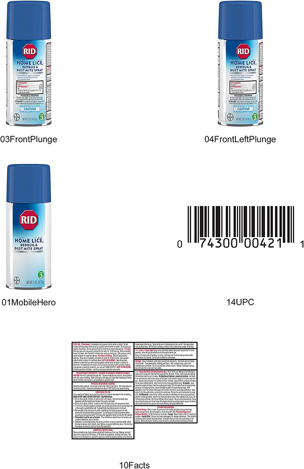 Rid Home Lice, Bedbug And Dust Mite Spray - 5 Ounces