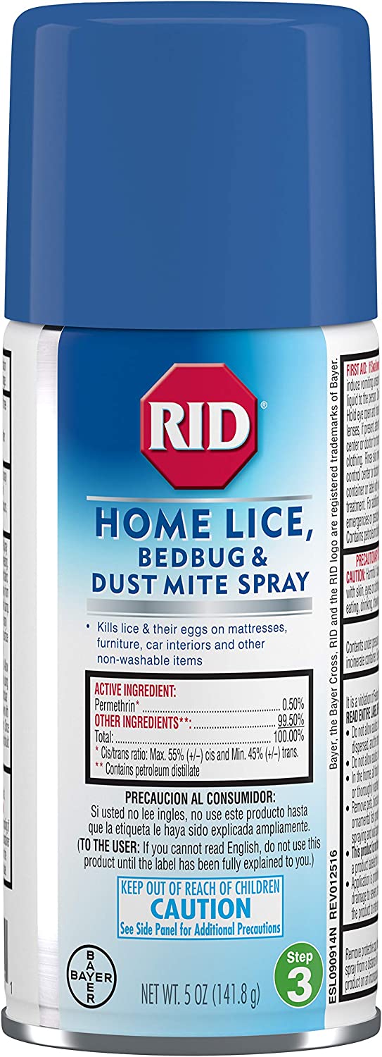 Rid Home Lice, Bedbug And Dust Mite Spray - 5 Ounces