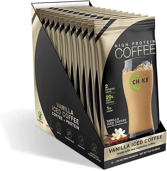 Chike Vanilla High Protein Iced Coffee, 20 G Protein, 2 Shots Espresso, 1 G Sugar, Keto Friendly and