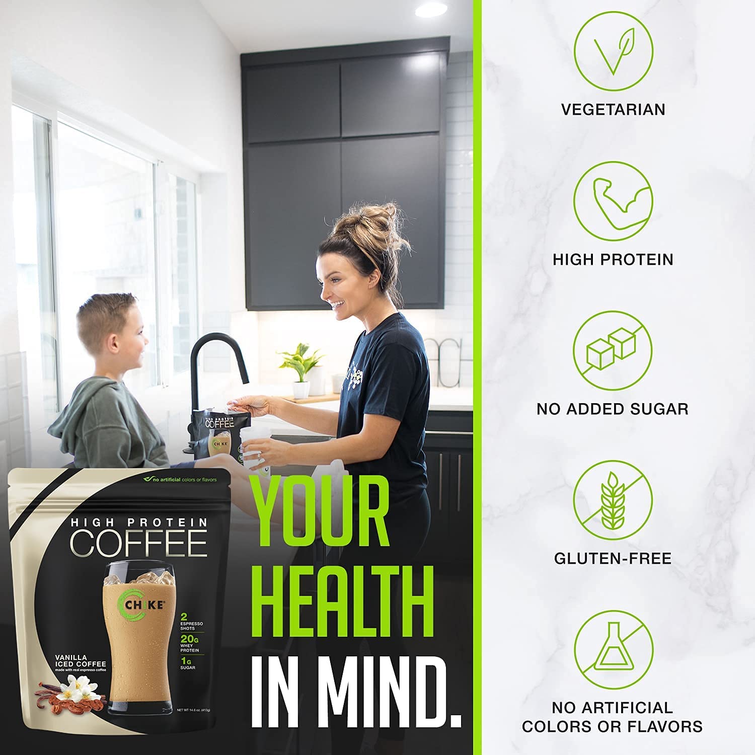 Chike Vanilla High Protein Iced Coffee, 20 G Protein, 2 Shots Espresso, 1 G Sugar, Keto Friendly and