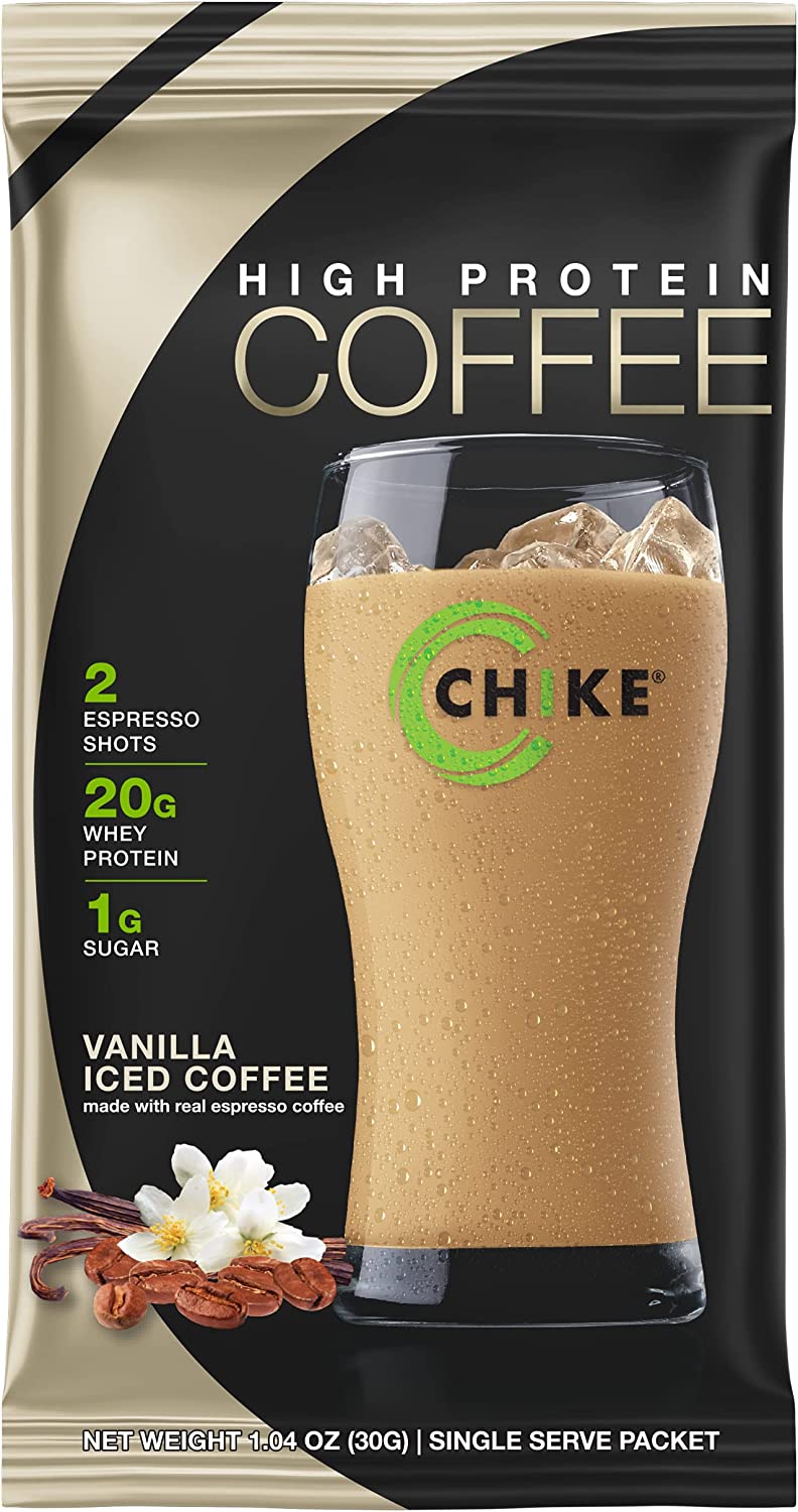 Chike Vanilla High Protein Iced Coffee, 20 G Protein, 2 Shots Espresso, 1 G Sugar, Keto Friendly and