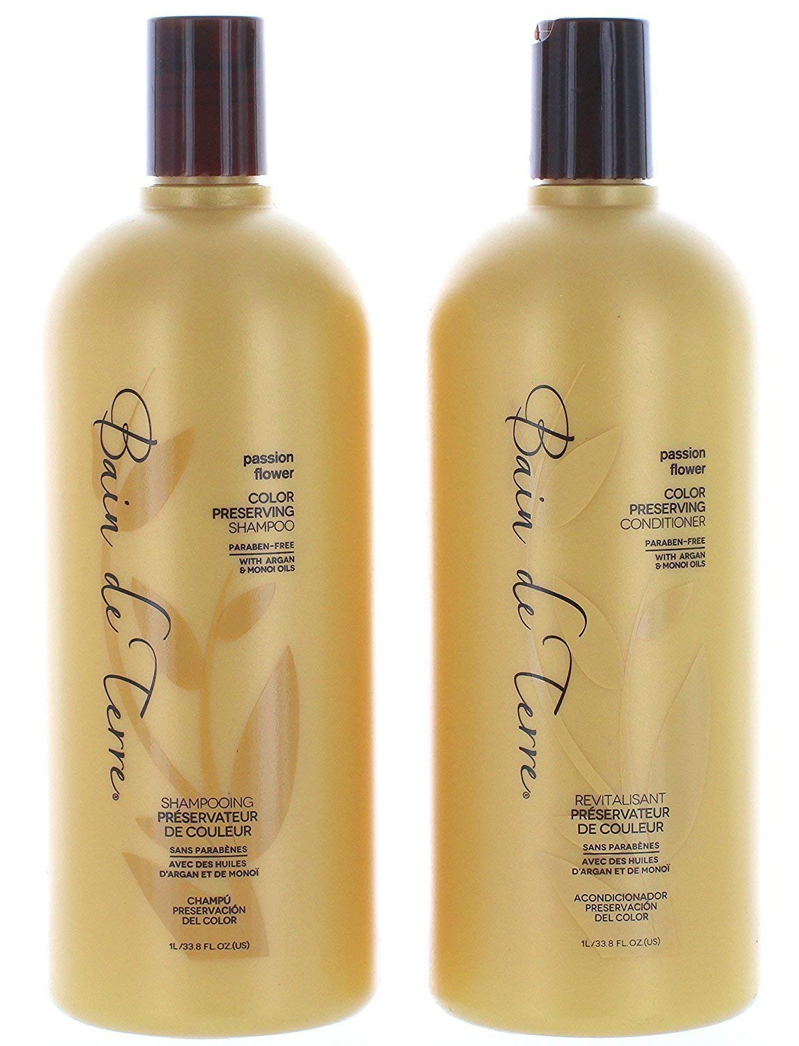 Bain de Terre Passion Flower Color Preserving Shampoo and Conditioner 33.8 Ounce
