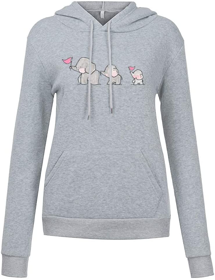 Dosoop Women’s Casual Long Sleeve Sweatshirt Drawstring Cowl Neck Loose Pullover Hoodie Sweater To