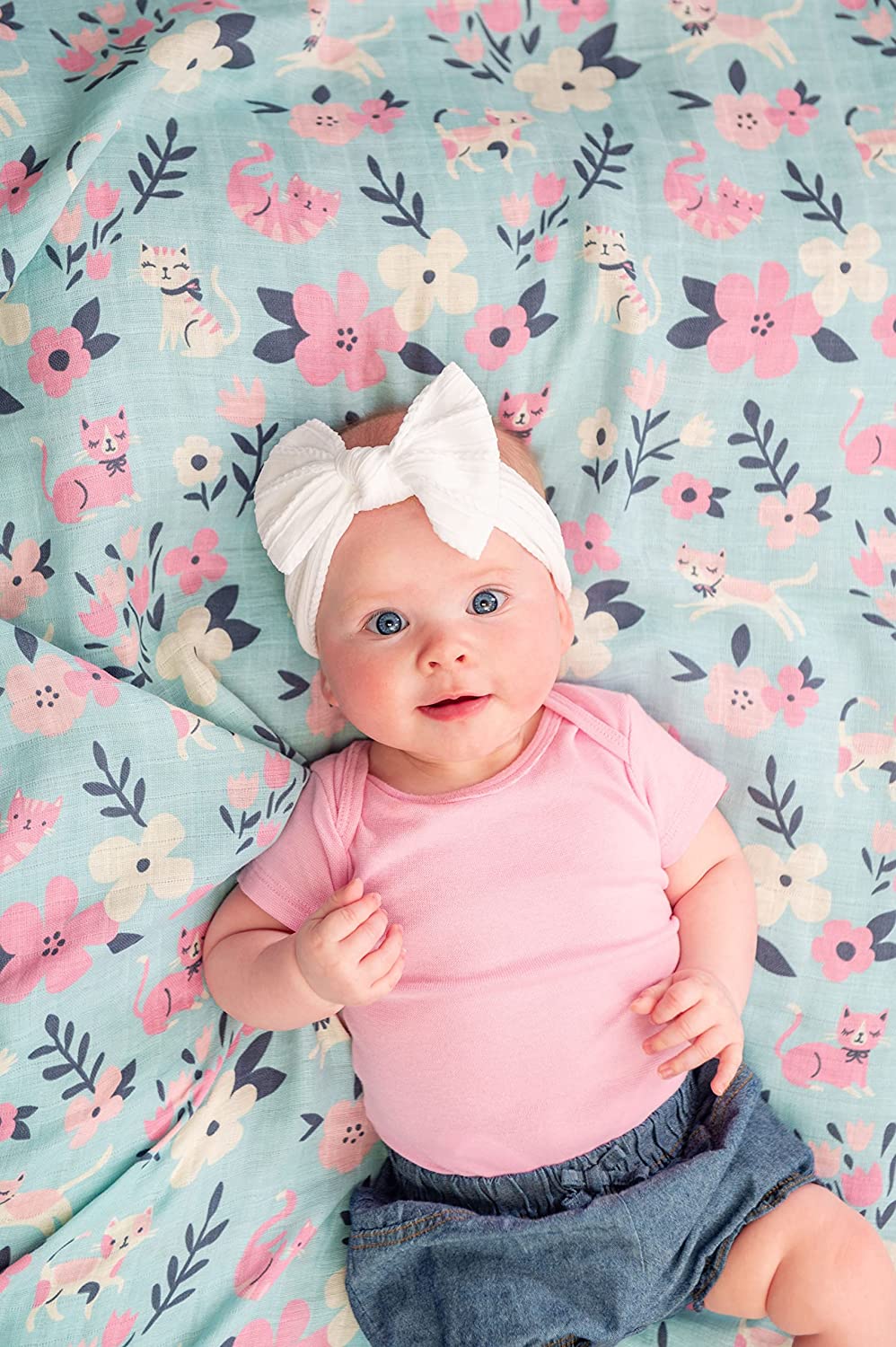 Stephen Joseph, Unisex Baby Cotton Muslin Swaddle Blanket, Sketch