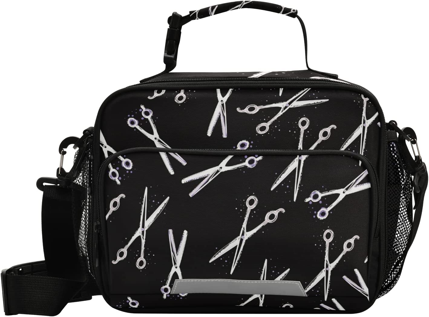 Hairdressing Scissors Lunch Bag, Reusable Cooler Lightweight Tote Bag for Men, Women, Lunch box with