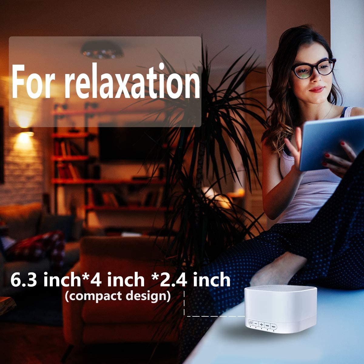 Magicteam Sound Machines White Noise Machine with 20 Non Looping Natural Soothing Sounds and Memory 